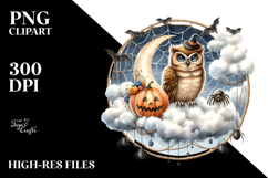 Owl on Cloud Halloween PNG Product Image 2