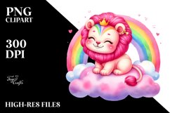 Vibrant Lion Resting PNG Product Image 2