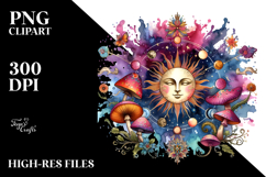 Magical Celestial Mushroom Tarot PNG Product Image 2