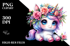Playful Baby Unicorn PNG Product Image 2