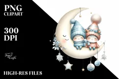 Pastel Christmas Gnomes PNG Product Image 1
