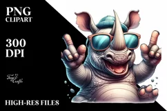 Detailed Rhino Sunglasses Rocker Sign Product Image 1