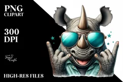 Detailed Rhino Sunglasses Rocker Sign Product Image 1