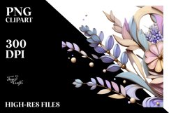 Wooden like Lavender with Metallic Insertions PNG Product Image 1