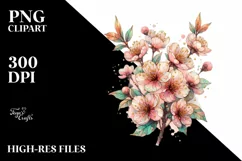 Pastel Stained Cherry Blossom, Transparent PNG Product Image 3