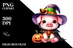 Cute Baby Pig for Halloween | Clipart Product Image 1