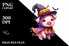 Cute Baby Pig for Halloween | Clipart Product Image 1