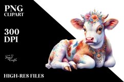 Baby Cow with Polish Manor PNG Product Image 3