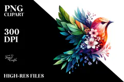 Vibrant Bird with Flowers, 20 oz Tumbler Product Image 2