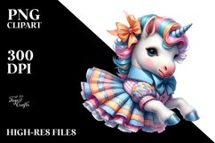 Baby Unicorn in Square Dancer&#039;s Outfit PNG Product Image 3