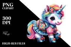 Baby Unicorn in Square Dancer&#039;s Outfit PNG Product Image 1