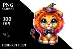 Crazy Baby Lion with Wizard Hat PNG Product Image 2