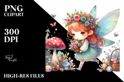 Colorful Autumn Fairy PNG Product Image 1