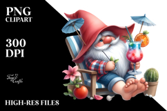 Whimsical Gnome Summer Cocktail PNG Product Image 2