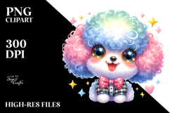 Cute Cartoon Poodle with Big Eyes PNG Product Image 2