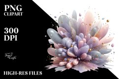 Glossy Lavender with Metallic Insertions PNG Product Image 3