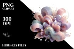 Glossy Lavender with Metallic Insertions PNG Product Image 1