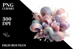 Glossy Lavender with Metallic Insertions PNG Product Image 1