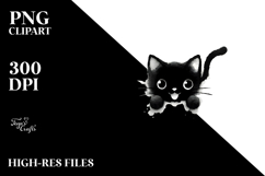 Simple Black Cat, Transparent PNG Product Image 2