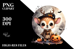 Cute Deer Halloween Image PNG Product Image 2