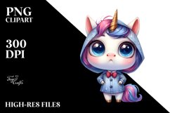 Funny Unicorn Expressive Raincoat Product Image 3
