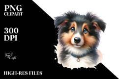 Watercolor Baby Collie Clipart Product Image 1