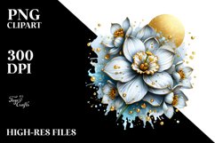 Detailed Shiny Narcissus Watercolor Clipart Product Image 3