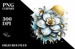 Detailed Shiny Narcissus Watercolor Clipart Product Image 3