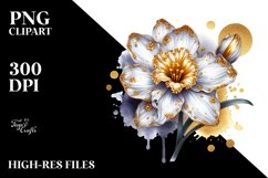 Detailed Shiny Narcissus Watercolor Clipart Product Image 1