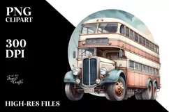 Vintage Dirty Bus, Transparent PNG Product Image 1