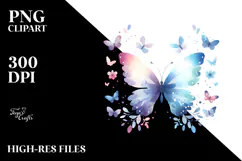 Cute Butterfly Painting PNG Product Image 2