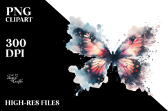 Grunge Butterfly Painting PNG Product Image 2