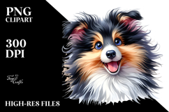 Watercolor Baby Cartoon Collie, High-Res PNG Product Image 2