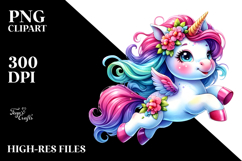 Vibrant Jumping Unicorn PNG Product Image 2