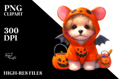 Cute Baby Dog Dressed for Halloween, High-Res PNG Product Image 2