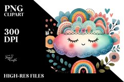 Cute Boho Cloud, Transparent PNG Product Image 2