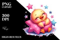Vibrant Duck Cuddling PNG Product Image 2