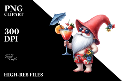 Whimsical Gnome Drinking Cocktail PNG Product Image 2