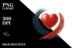 Simple Heart with Wings and Crown PNG Product Image 2