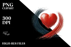 Simple Heart with Wings and Crown PNG Product Image 2