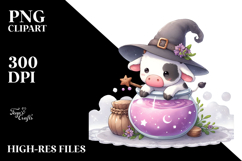 Cute Baby Cow with Party Hat, Transparent PNG Product Image 2