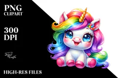 Funny Baby Unicorn PNG Product Image 2