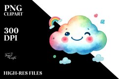 Colorfull Smiling Cloud PNG Product Image 2