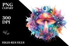 Colorful Astral Mushroom Splash | Stain | Clipart Product Image 3