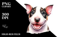 Watercolor Baby Bull Terrier PNG Product Image 2