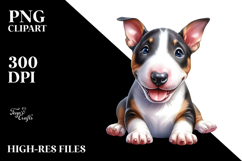 Watercolor Baby Bull Terrier PNG Product Image 2