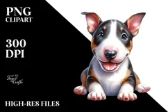 Watercolor Baby Bull Terrier PNG Product Image 2