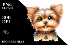 Watercolor Cute Yorkipoo PNG Product Image 2