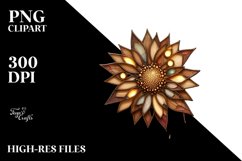 Sunflower Stained Watercolor Clipart Product Image 3