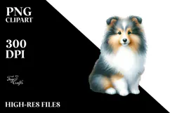 Cute Shetland Sheepdog with Christmas Decorations, Product Image 2